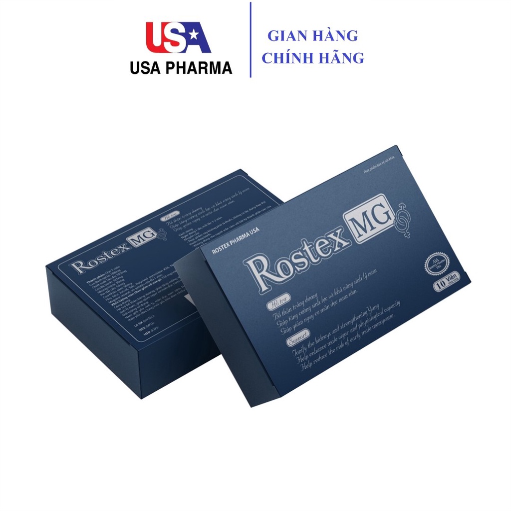 Tăng cường sinh lý nam 1h Rostex MG bổ thận, kéo dài thời gian - 10 viên