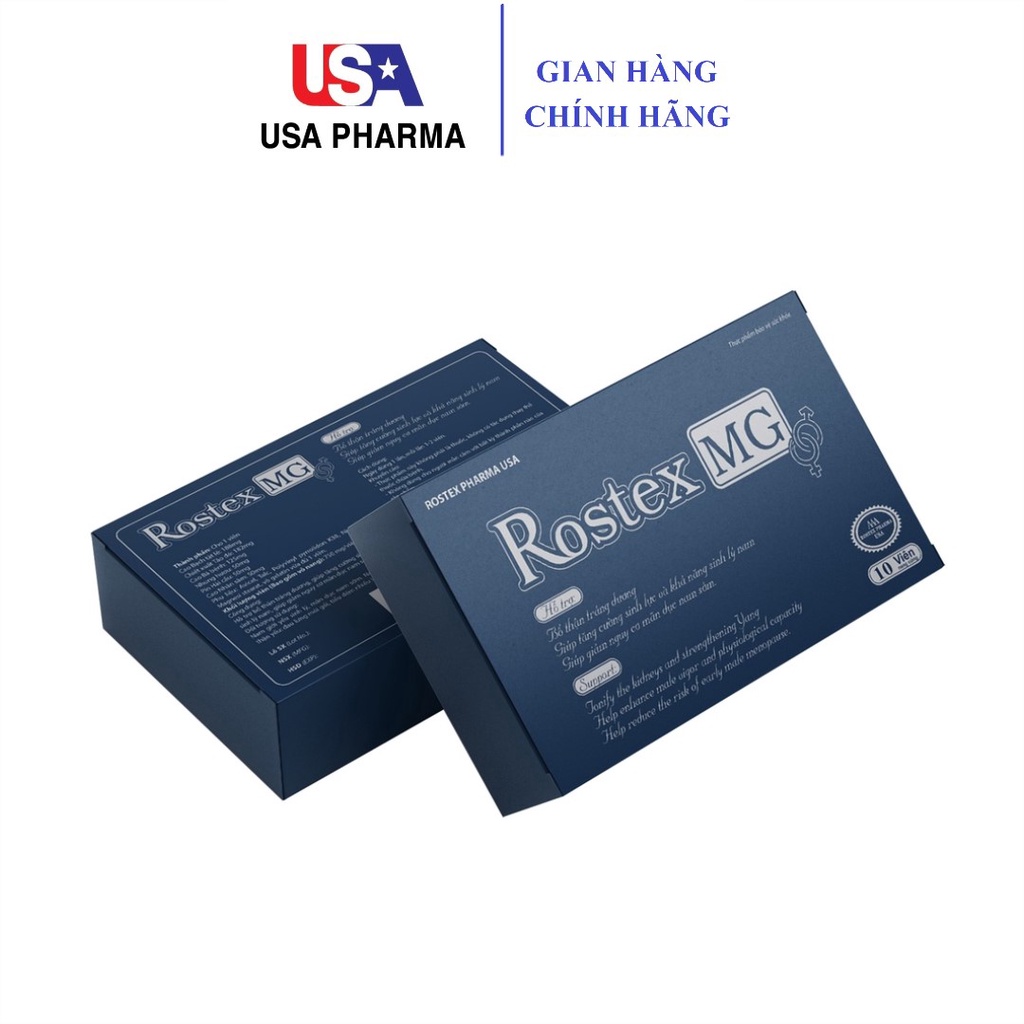 Tăng cường sinh lý nam 1h Rostex MG bổ thận, kéo dài thời gian - 10 viên [Rostex MG Xanh]