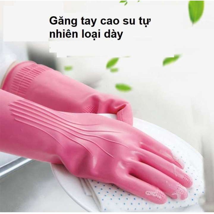 Combo 3 Găng Tay Rửa Chén Lock&Lock Cao Su Tự Nhiên Size 37cm  35cm  39cm