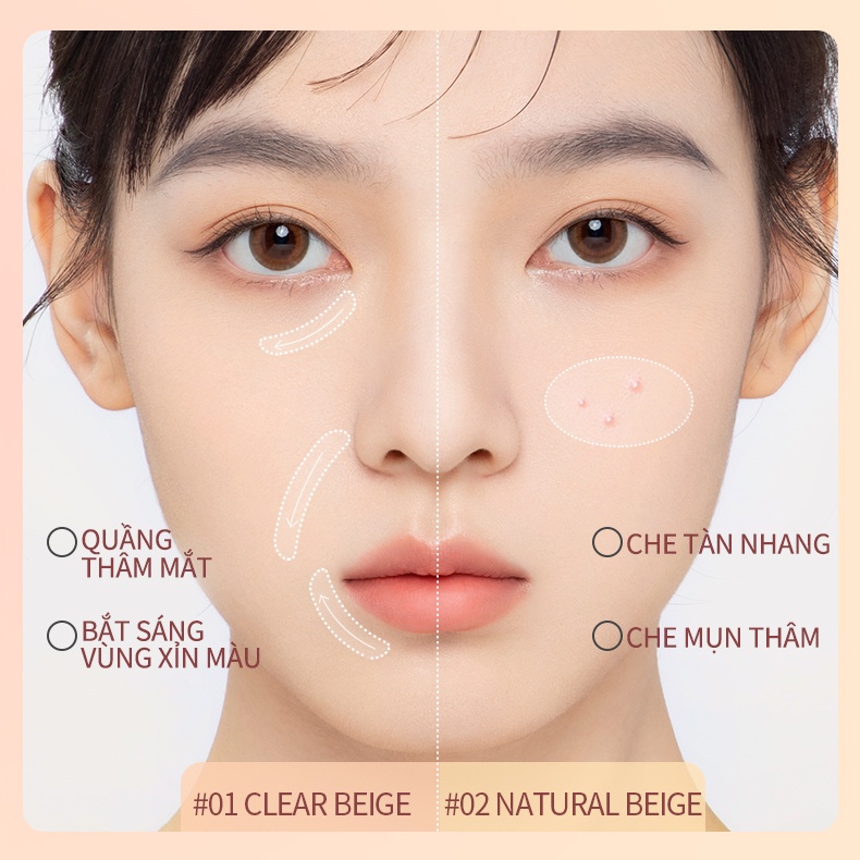 Kem Che Khuyết Điểm Dạng Lỏng Không Thấm Nước Và Mồ Hôi Có Độ Che Phủ Cao POPJUICE