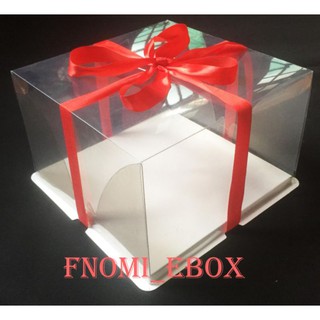 Bộ combo 50 hộp bánh kem nhựa PET trong suốt không bao gồm Ripbon