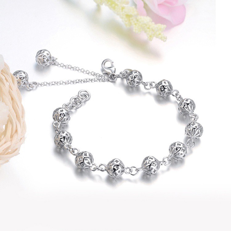 flowersqueen Vòng tay kim loại bản to đính đá lấp lánh