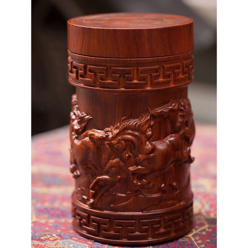 Hộp chè gỗ hương, hộp đựng trà gỗ Hương nguyên khối cao cấp