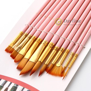 Bộ 12 Cọ Vẽ Tranh Sơn Dầu Chuyên Dụng Chất Lượng Cao