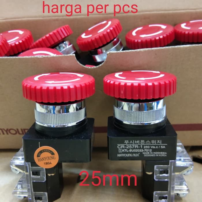 Nút nhấn dừng khẩn phi 25 Hanyoung Nux