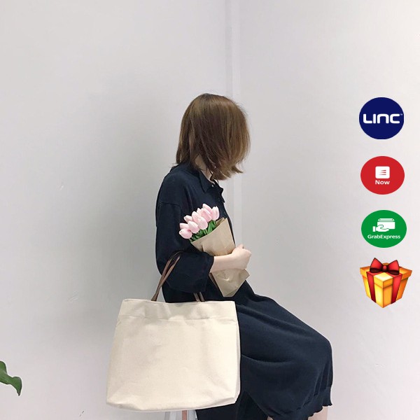 Túi Vải Canvas Cỡ Lớn Phong Cách Hàn Quốc