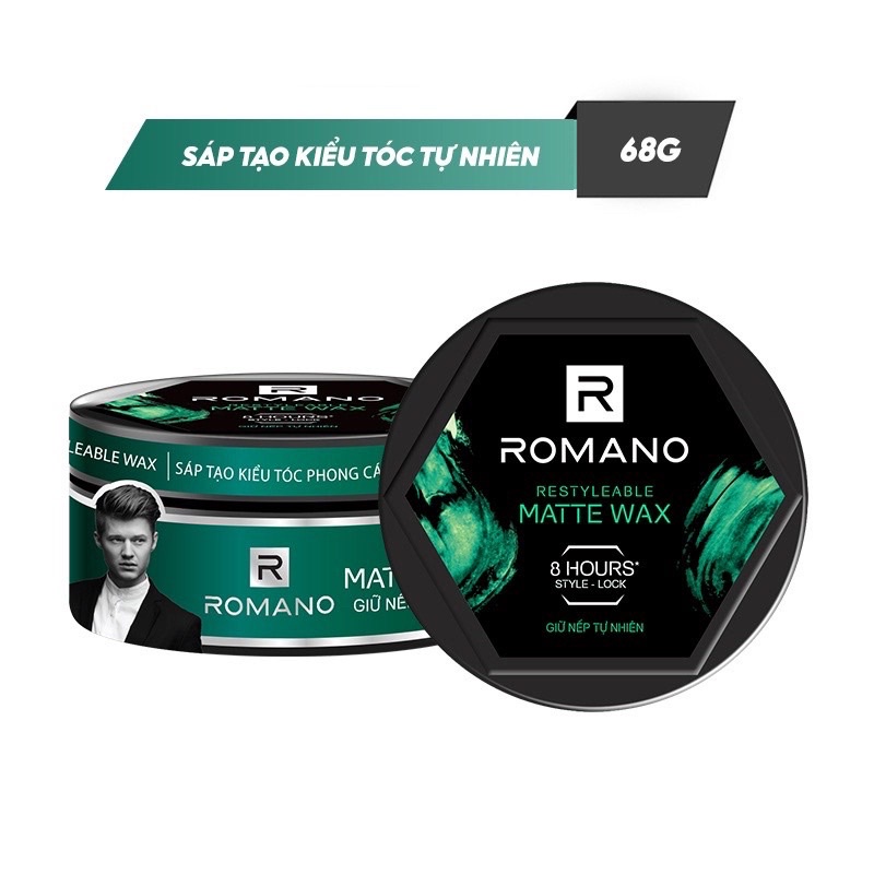 Wax Vuốt Tóc - Sáp Tạo Kiểu Tóc Romano 68g (Các Loại)