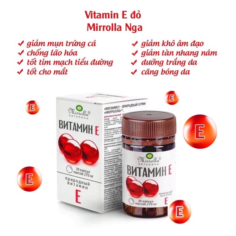 Làm đẹp da với vitamin E đỏ Nga