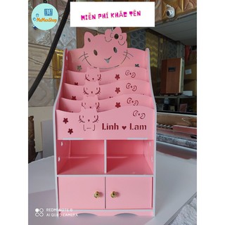 Kệ sách Kitty Tủ cho bé PVC Formex full bộ kèm vít bắt chắc chắn