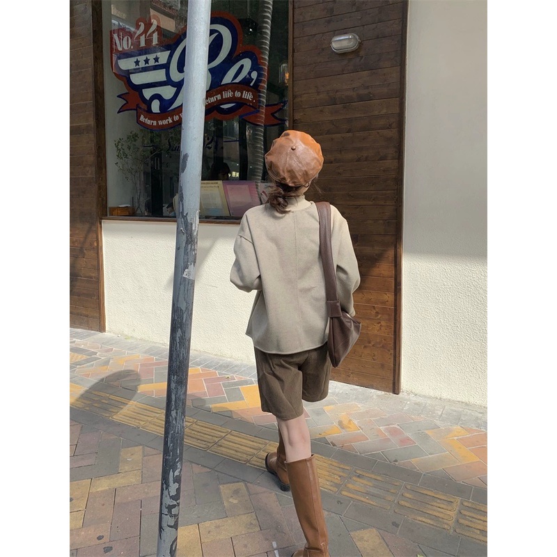 Áo Khoác Dạ -  Áo khoác lông thỏ cổ tim nữ 2 màu SanDi | BigBuy360 - bigbuy360.vn