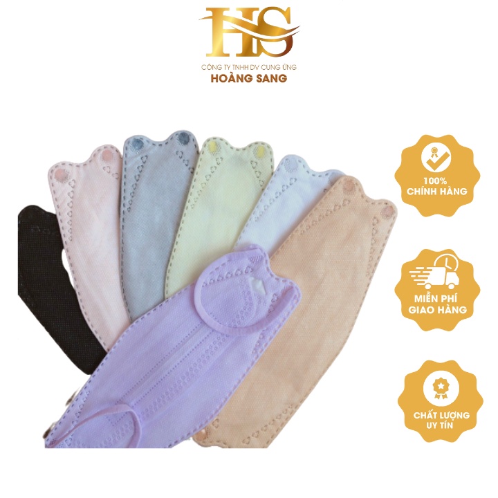 Khẩu trang KF94 KIMSORA 4 lớp kháng khuẩn, kiểu dáng 4D Nhật Bản hàng chính hãng chống bụi mịn