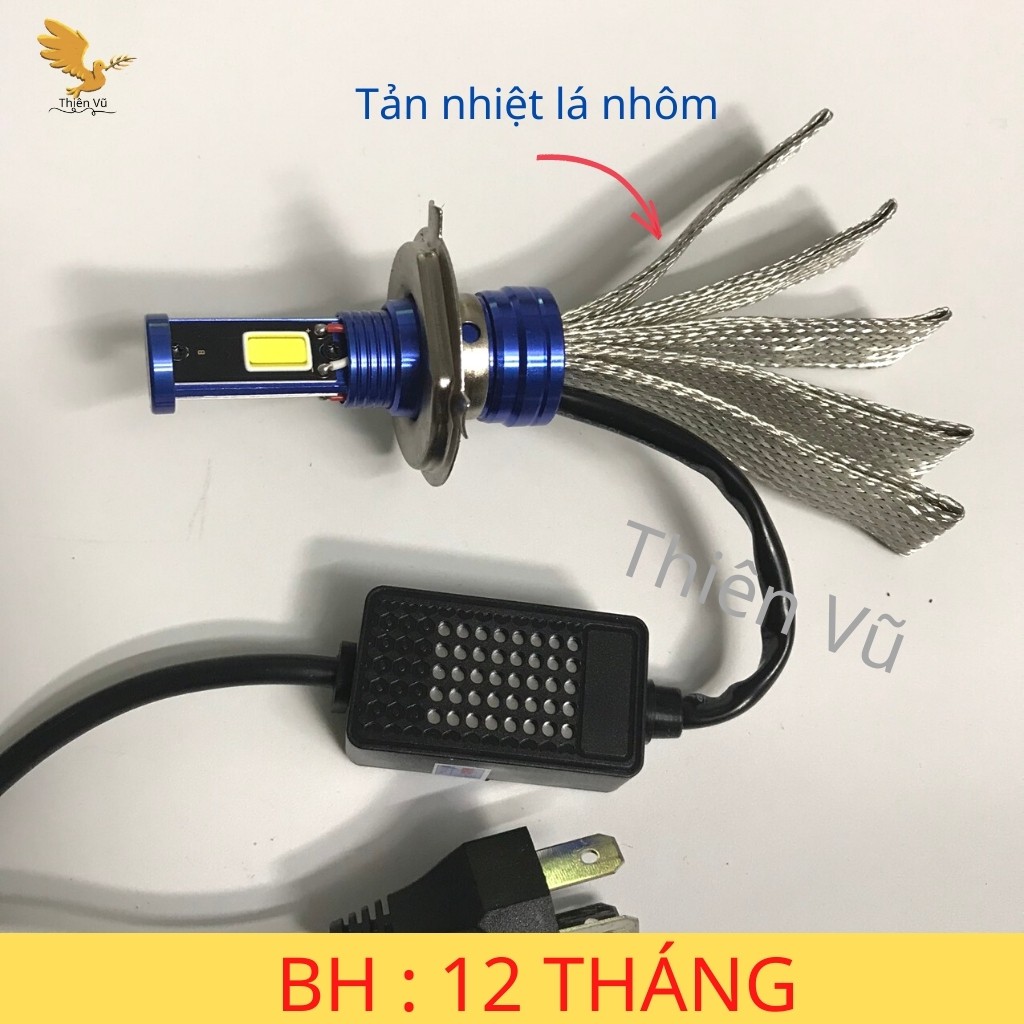 Đèn Pha Led 3 Tim Siêu Sáng Chính Hãng BMA Chân H4 ,T19,M5 Lắp Đa Năng Các Loại Xe