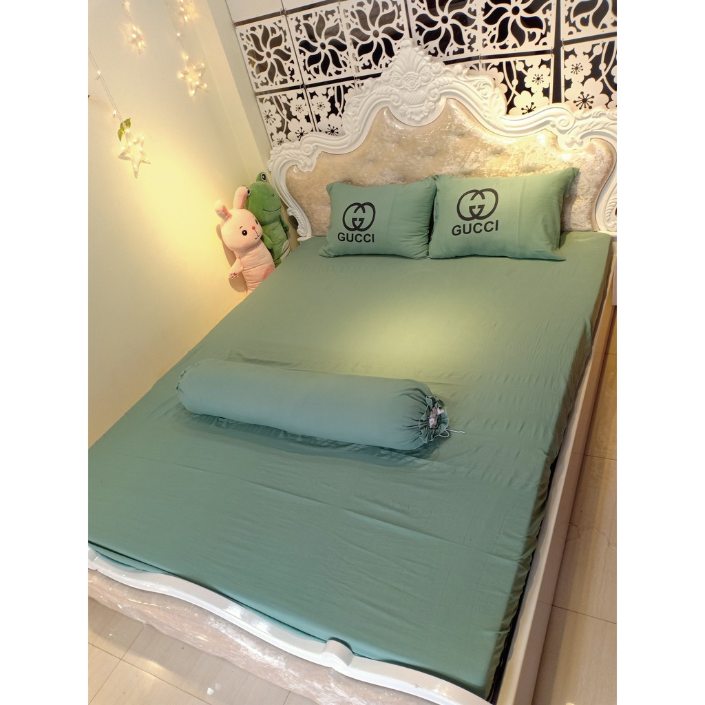 Bộ ga giường 💖m6/m8/2m💖 ga gối cotton đũi, ga trải giường + 2 vỏ gối nằm An Như Bedding | BigBuy360 - bigbuy360.vn