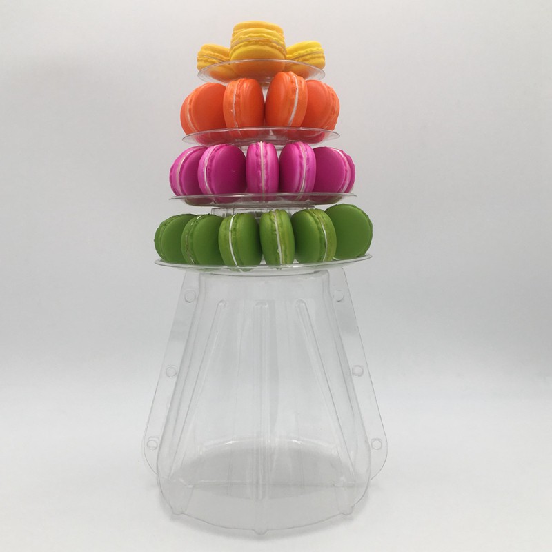 Kệ Trưng Bày Bánh Macaron 4 Tầng