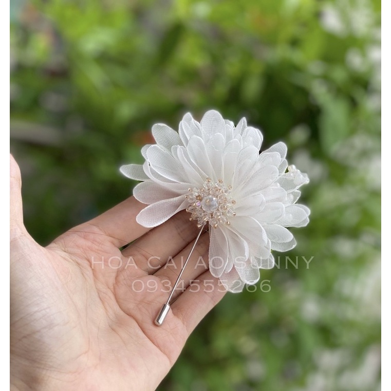 Hoa cài áo handmade - Hoa cài áo nửa bông MS22