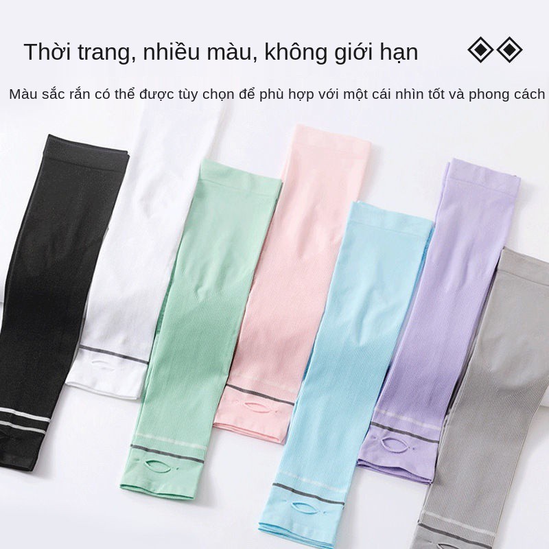 Kem chống nắng mùa hè băng tay sọc unisex muỗi lụa áo cưỡi cá lái xe tia cực tím