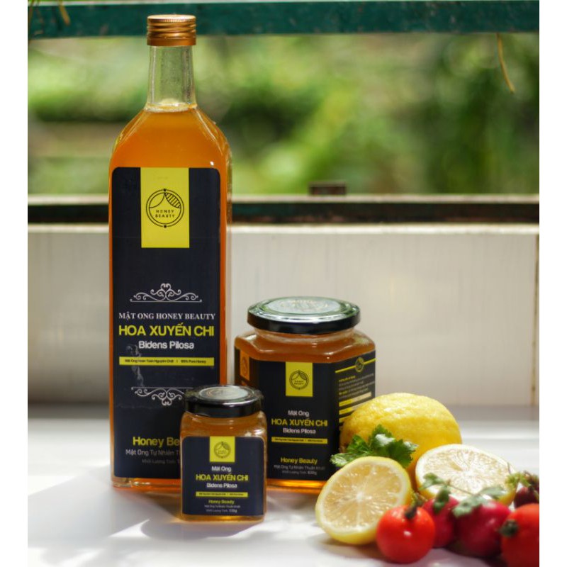 Mật ong nguyên chất hoa Xuyến Chi Tây Nguyên ❤️FREESHIP❤️ cao cấp Honey Beauty 500ml có bảo hành