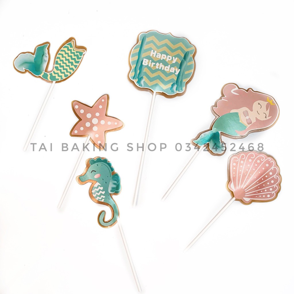 Set Topper Biển Cả (6c/ set)