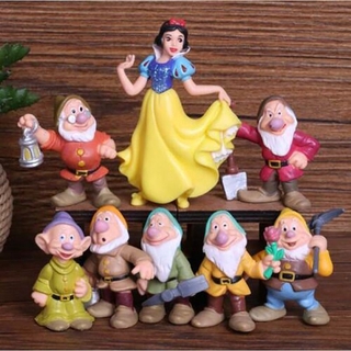 Disney bộ 8 búp bê công chúa bạch tuyết và bảy chú lùn sáng tạo dành cho trẻ em
