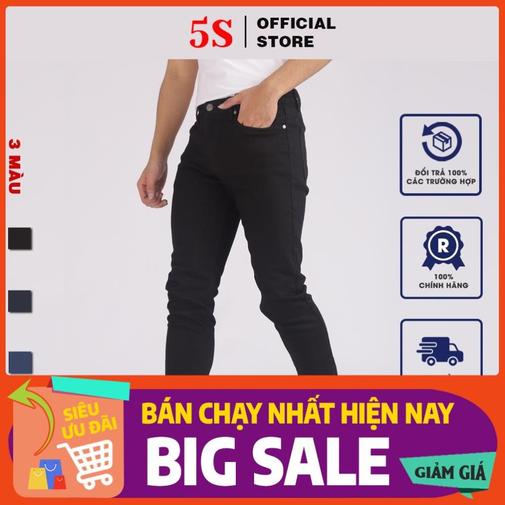 Quần Jean Nam 5S (3 Màu) Cơ Bản, Chất Cotton Cực Mềm Mại, Co Giãn Tốt, Không Bai Xù, Bền Màu, Phom Trẻ Trung (QBD) 👑