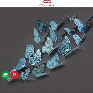 Giấy dán tường 3D hình bươm bướm trang trí không gian đẹp ,decor dán tường tinh tế COLLEN LIFE