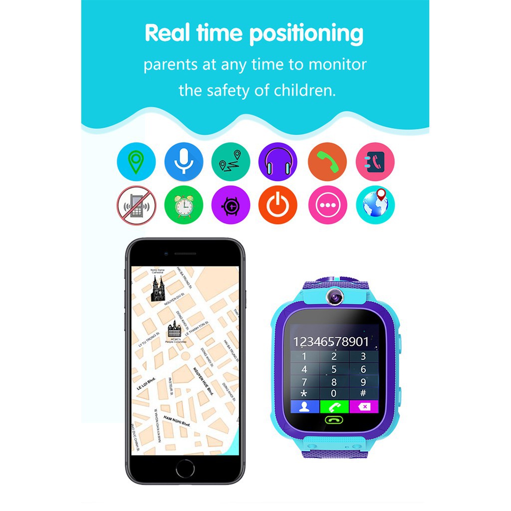 Đồng Hồ Thông Minh SKMEI W23 Định Vị GPS Theo Dõi SOS Cho Trẻ Em Hỗ Trợ iOS / Android
