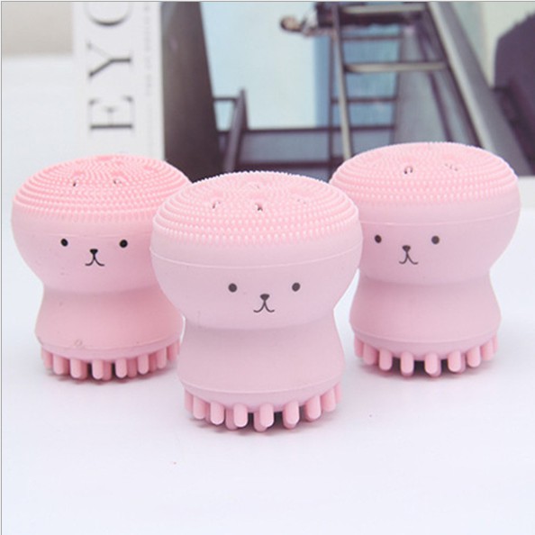 [Hàng mới về] Cọ rửa mặt bằng silicon massage và tẩy tế bào chết cho da thiết kế hình con sứa xinh xắn | BigBuy360 - bigbuy360.vn
