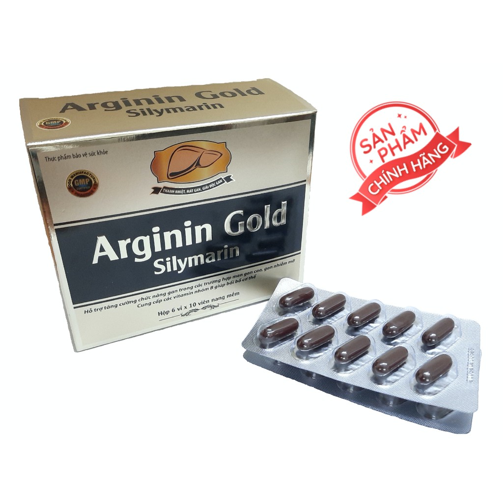 Bổ gan Đại Uy - Arginin Gold Silymarin (Hộp 6 vỉ x 10 viên nang mềm) | BigBuy360 - bigbuy360.vn
