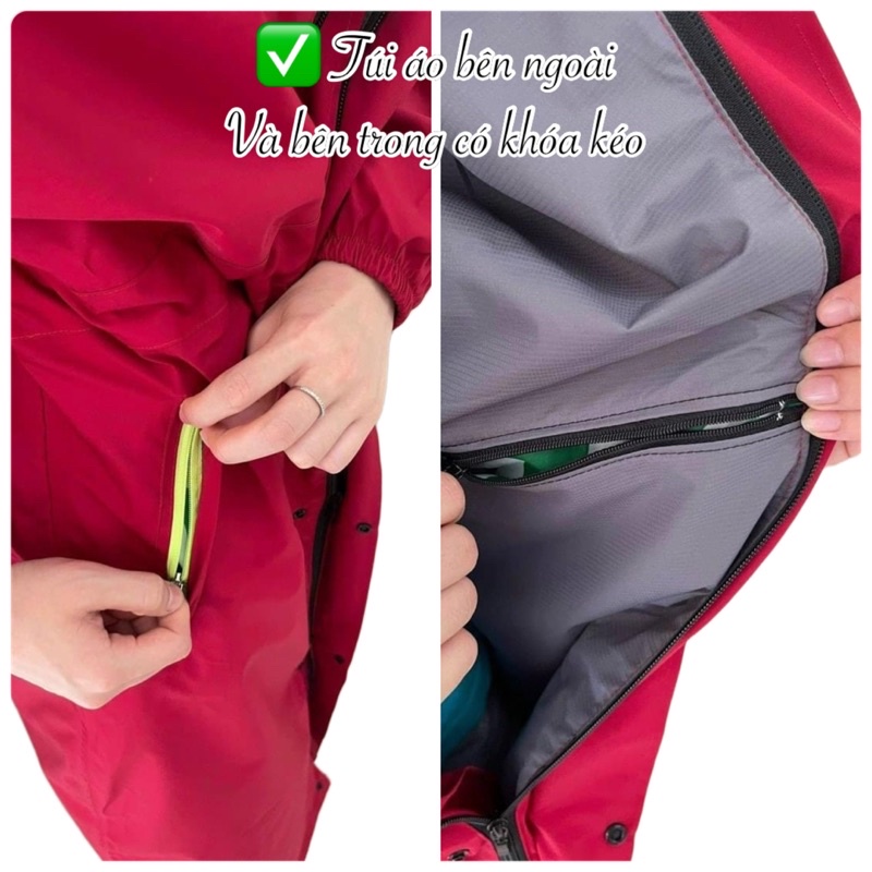 MT01 Áo mưa măng tô cho nam, nữ 2 lớp chống thấm nước tuyệt đối, thời trang cao cấp chống thấm, chống gió lạnh