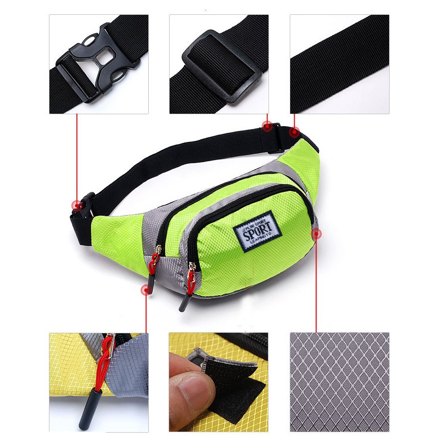 Túi đeo hông, đeo bụng du lịch thời trang (Xanh) | BigBuy360 - bigbuy360.vn