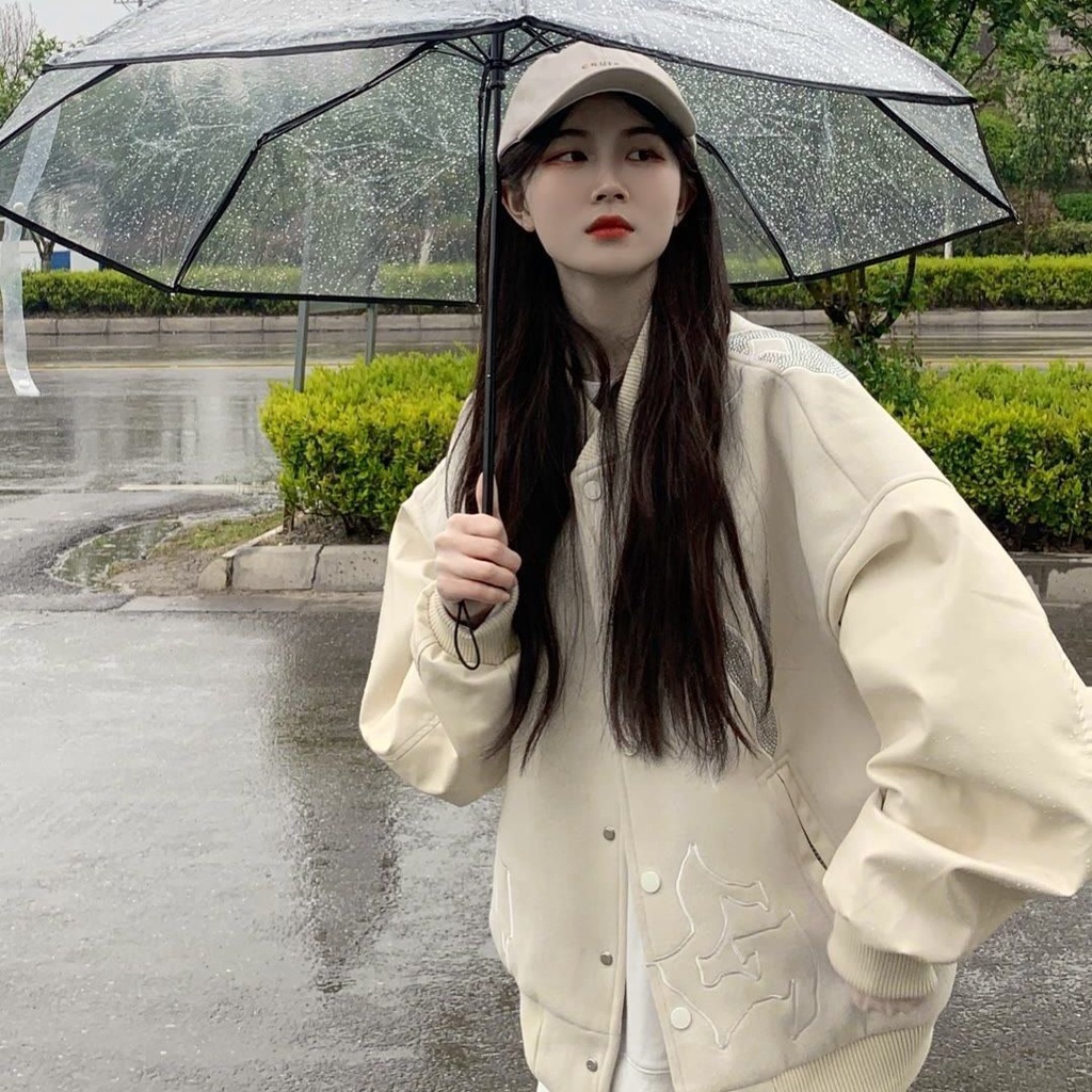 Áo Khoác Bóng Chày Đính Đá Thời Trang Thu Đông Mới 2022