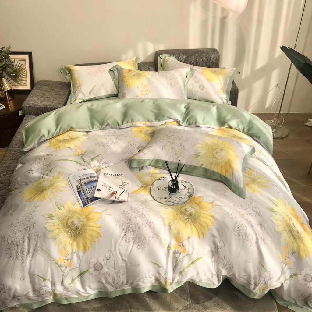 Bộ chăn ga gối lụa tencel 60s 4 món cao cấp giá rẻ