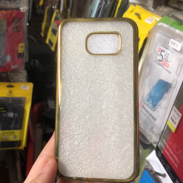 Ốp lưng Samsung Galaxy S6 Edge viền si vàng siêu đẹp