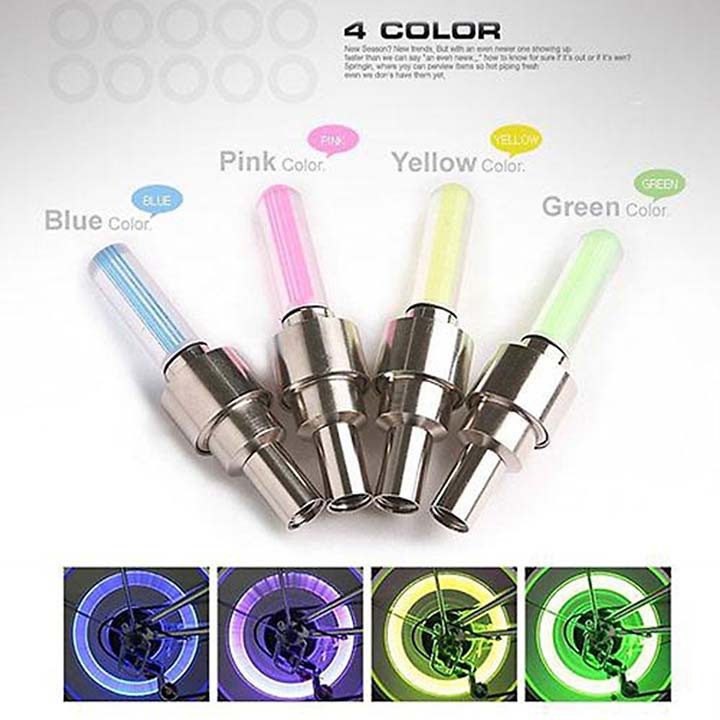 [HCM] Đèn Led Gắn Van Xe (2 Cái) vua tốc độ