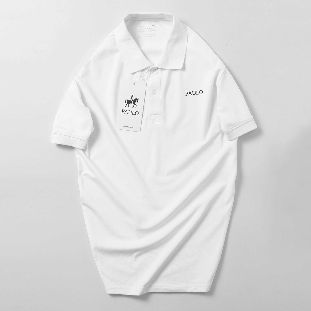 Áo thun POLO nam cổ bẻ BASIC CVC vải cá sấu Cotton kháng khuẩn, chống nhăn, thoáng mát - PAULO