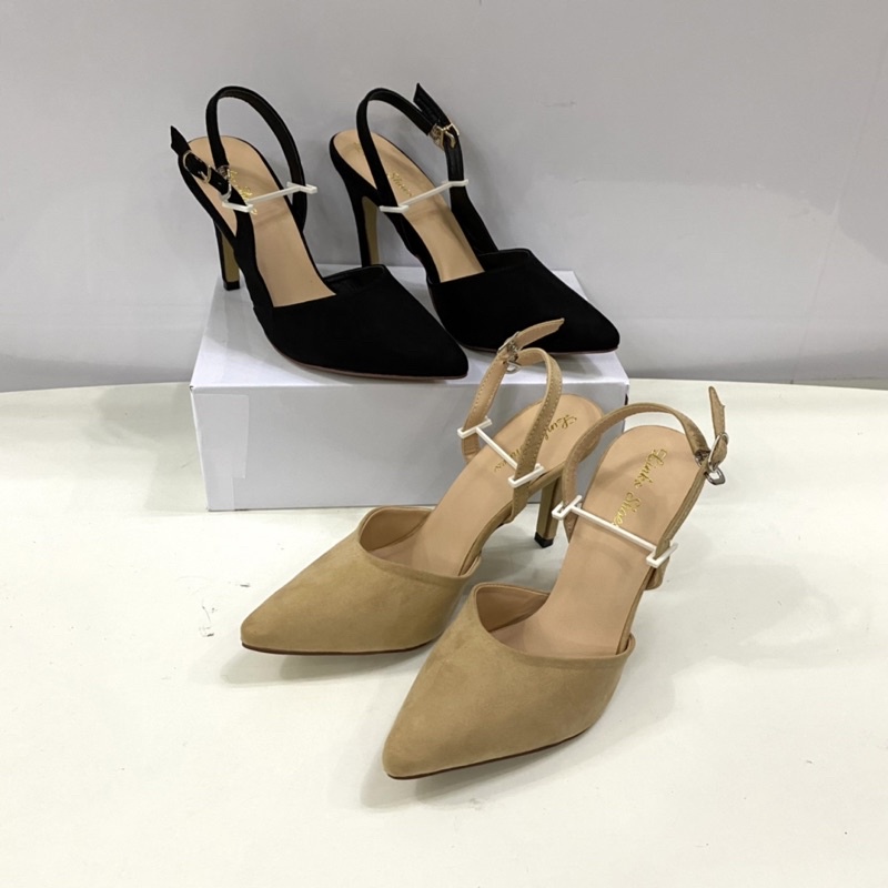 Giày cao gót slingback da lộn kiểu dáng thanh lịch thời trang nữ TT170
