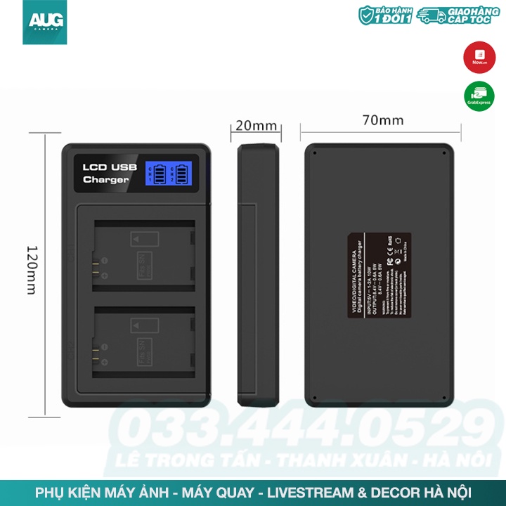 Sạc đôi LCD Sony NP-FW50 - A6000, A6300, A6500, A7, A7R, A7S, A7II, A7RII, A7SII