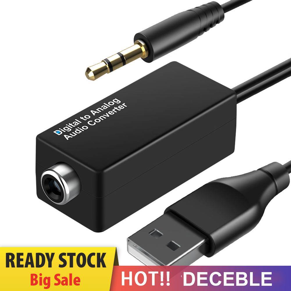 deceble D15 Digital to Analog 3.5mm Audio Converter DAC Decoder with USB Power