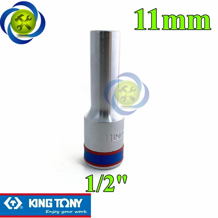 Tuýp 11mm 1/2 Kingtony 423511M loại dài 6 cạnh màu trắng