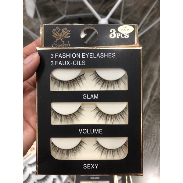 Lông Mi Chồn 3D Fashion Eyelashes 3 Faux Cils Set 3 Cặp
