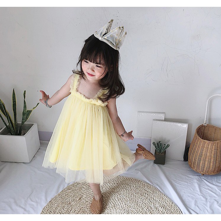 Đầm xoày không tay xinh xắn cho bé gái