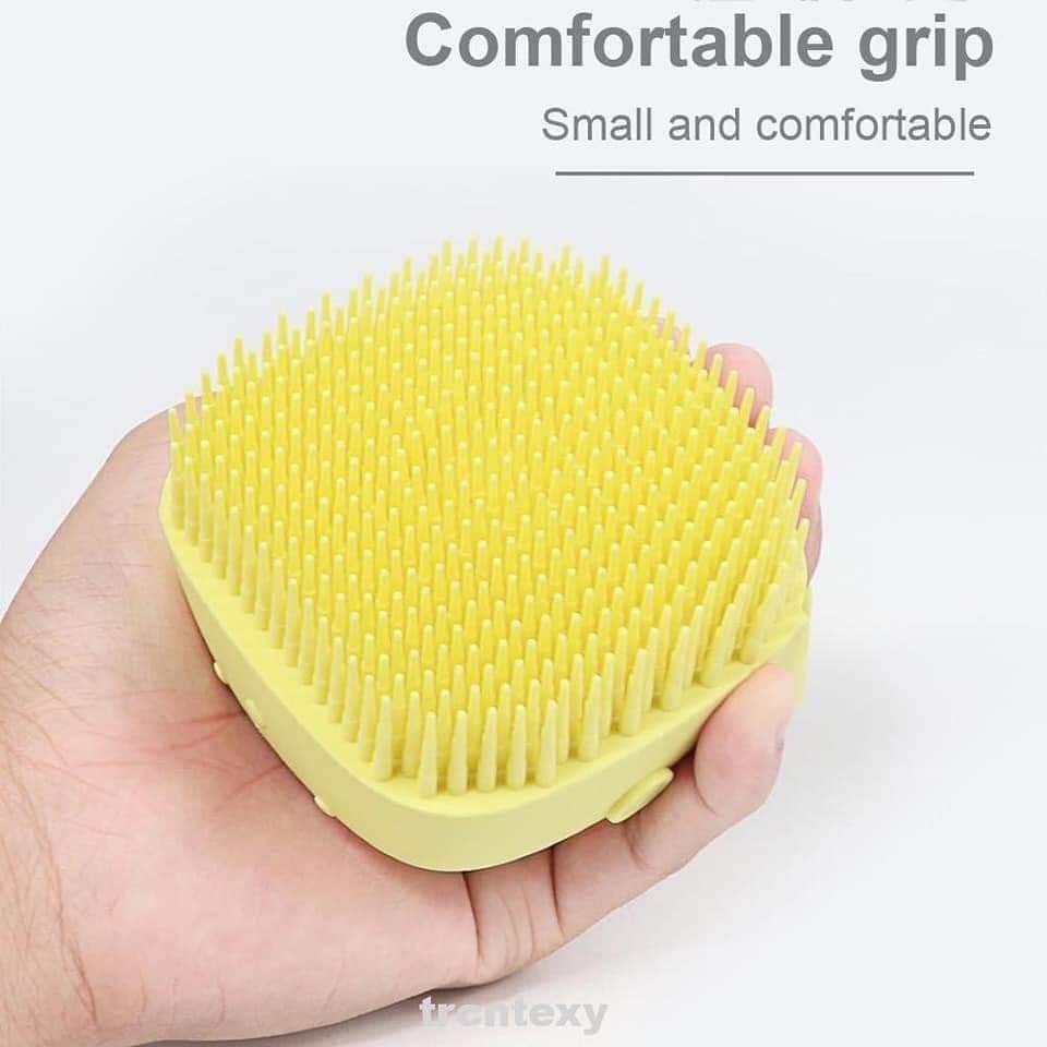 Bông tắm silicon hình vuông có chỗ chứa xà bông