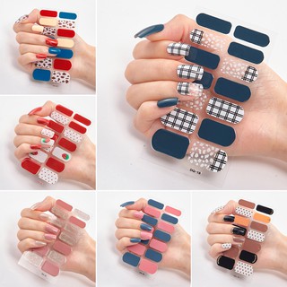 Set 14 Nhãn Dán Móng Tay Diy 3d Thời Trang Mã Dq01-18