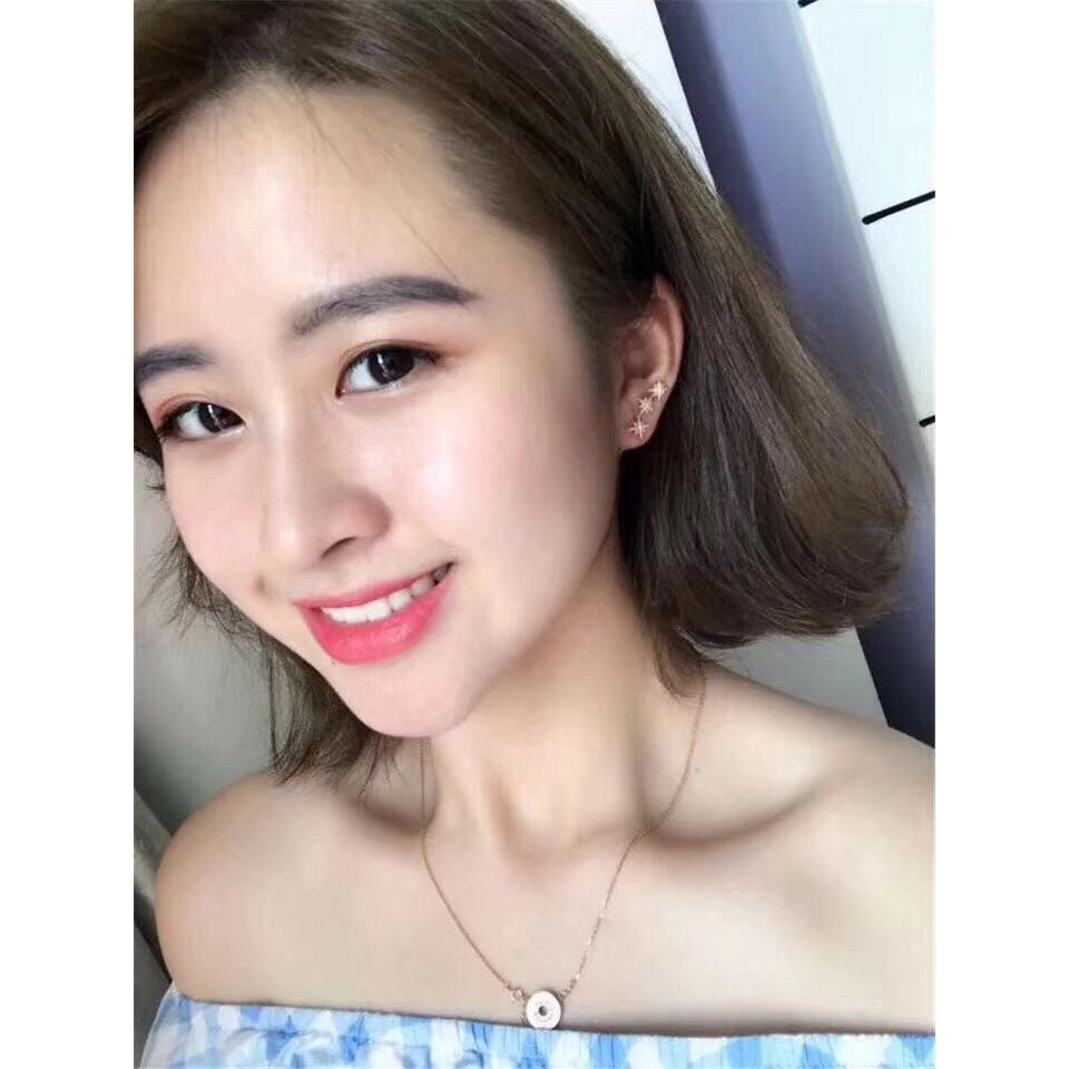 Bông Tai Mạ Bạc 925 Hình Ngôi Sao Năm Cánh