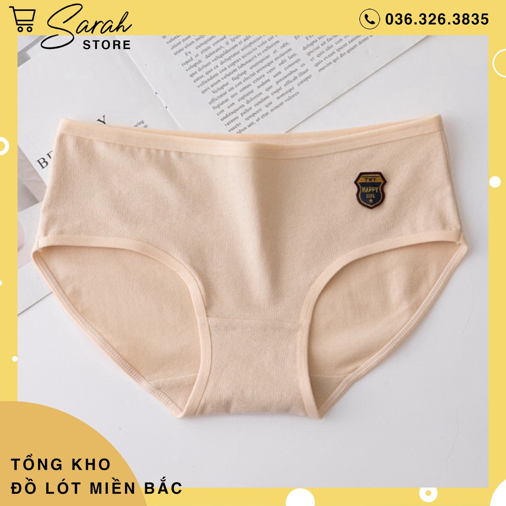[Mã 12FASHIONSALE1 giảm 10K đơn 50K] Quần Lót Nữ Cotton Happy Girl Mịn Chất Lượng Cao Cấp Được Chọn Màu | BigBuy360 - bigbuy360.vn