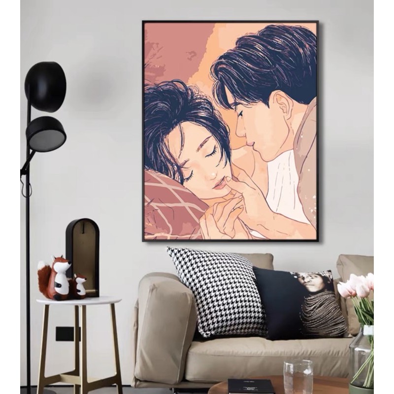 Tranh Sơn Dầu Số Hoá Cặp Đôi