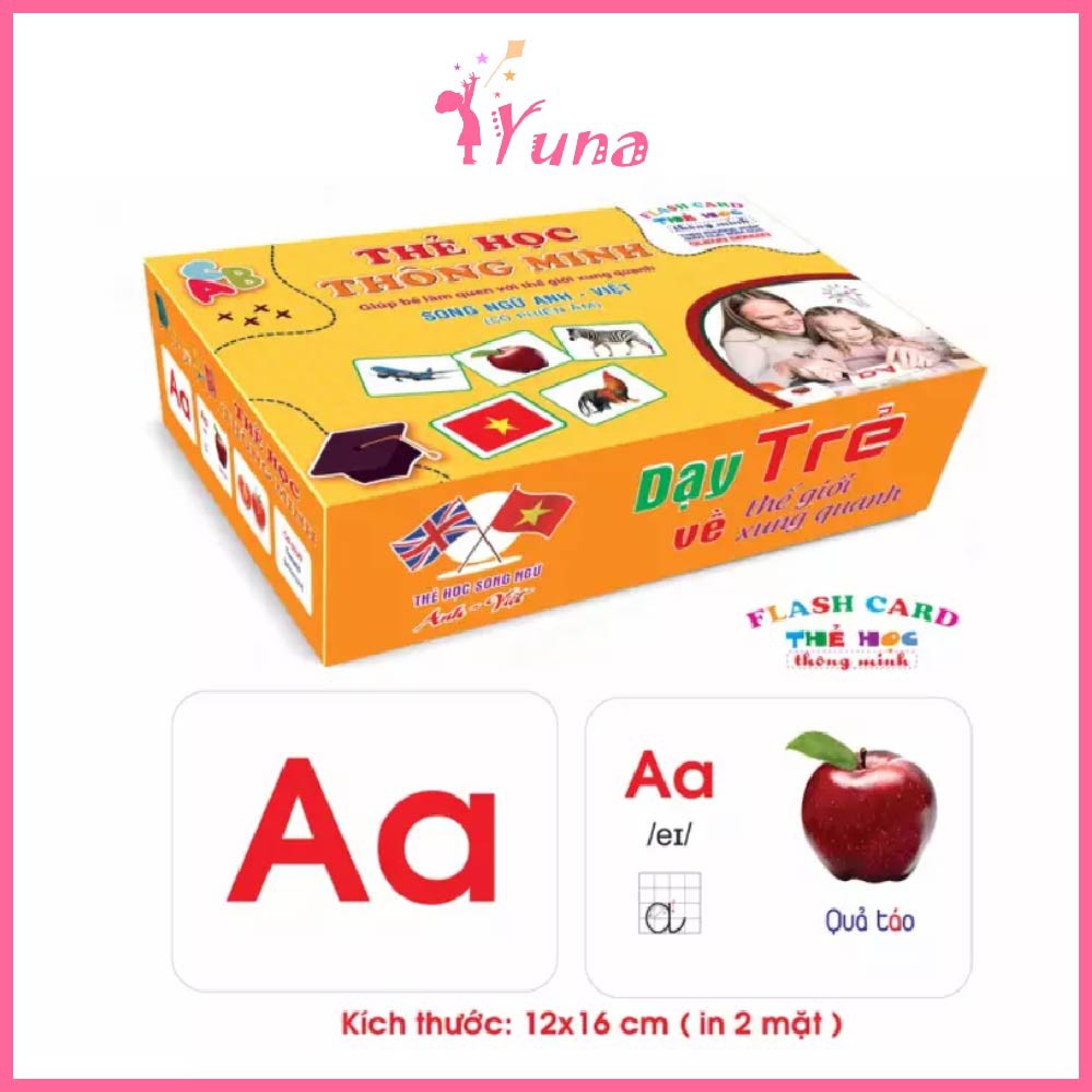 Flashcard - Thẻ học thông minh 16 chủ đề loại lớn 256 thẻ 12x16cm