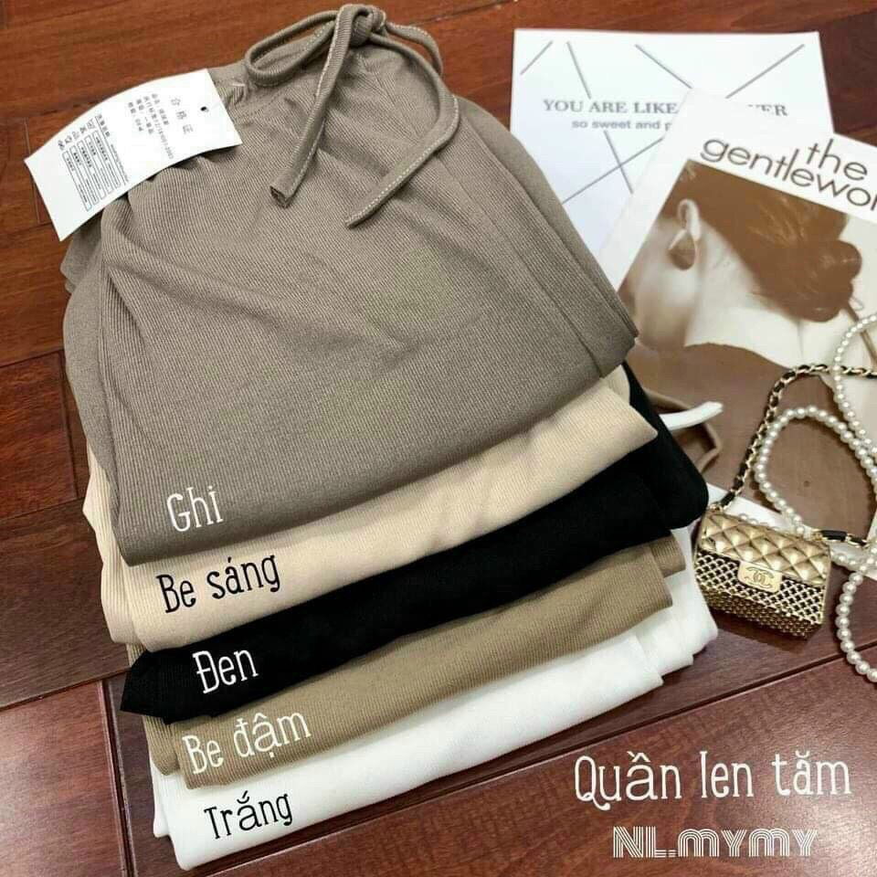 Quần Thun Tăm Ống Rộng Dây Cột Nơ Lưng Quần | Smide Clothing