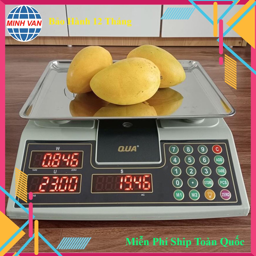 Cân Bán Hàng Tính Tiền 30Kg/1gam - Cân Tính Tiền Điện Tử QUA 910 - Bảo Hành 12 Tháng