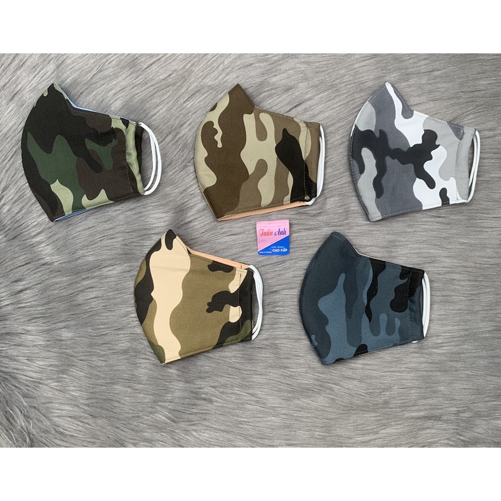 [HCM] combo 5 Khẩu trang vải lính ,3 lớp thượng hiệu TUẤN ANH , giao nhiều màu ngẫu nhiên , ảnh thật ,bảo đảm giao